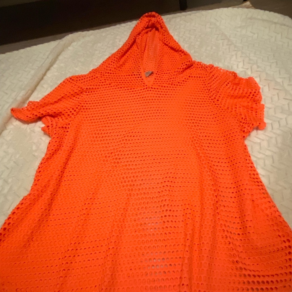 SJS Orange Mesh Cover-Up. 0051